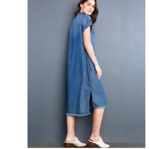 Style and Co Denim Maxi Dress size 18 medium wash blue